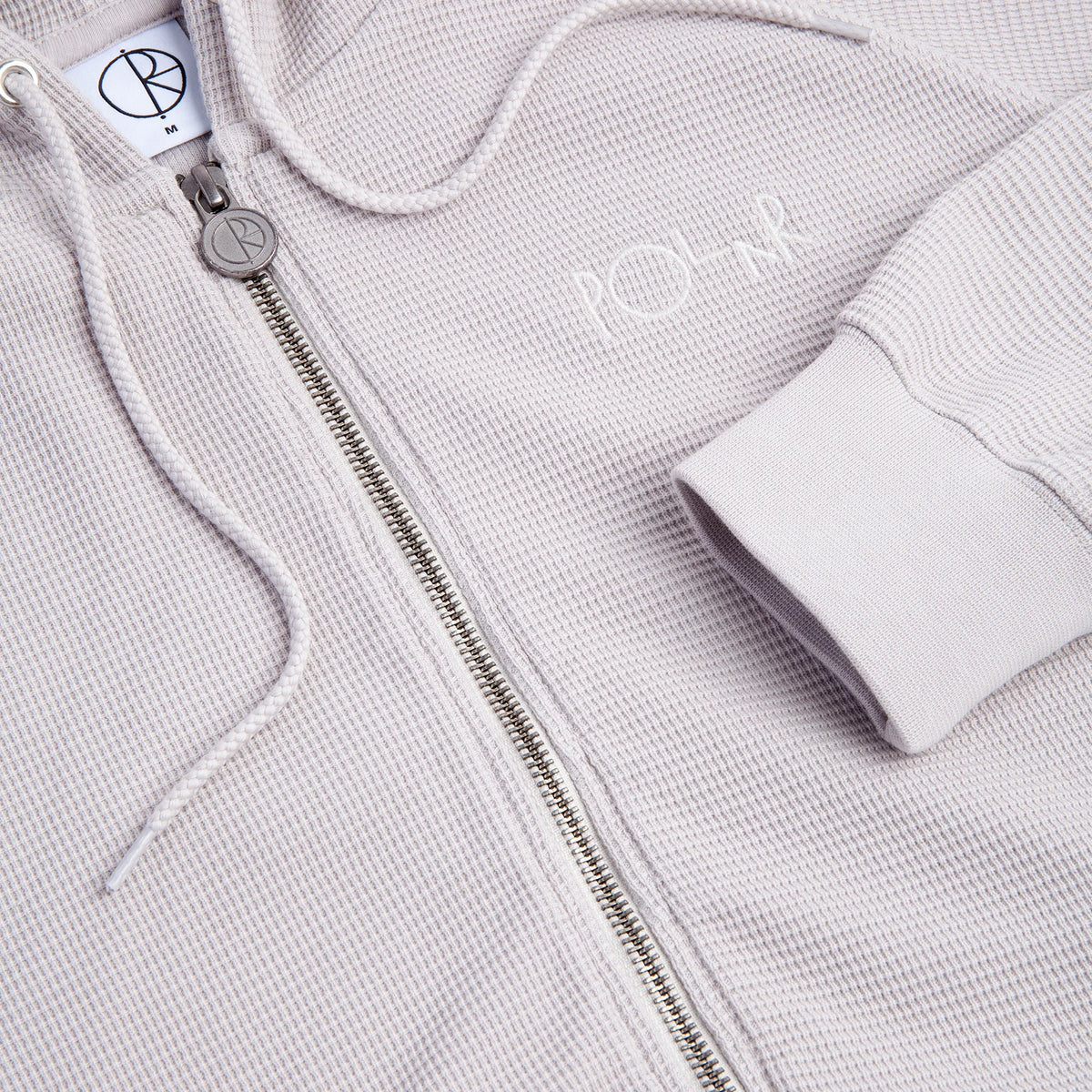 Polar Waffle Zip Hoodie - Pale Taupe