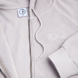 Waffle Zip Hoodie - Pale Taupe