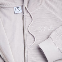 Polar Waffle Zip Hoodie - Pale Taupe