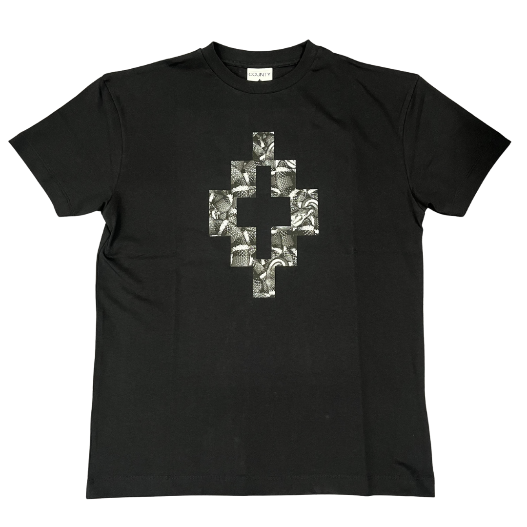 County of Milan T-Shirt Con Stampa Serpente