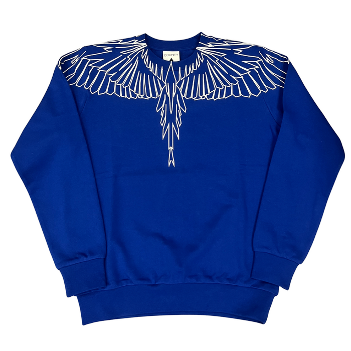 County of Milan Felpa Girocollo Con Stampa Ali Geometriche