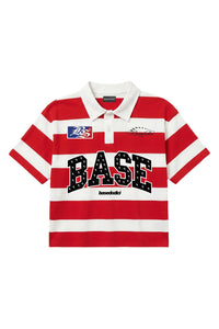 Basedodici Polo Stripes White/Red
