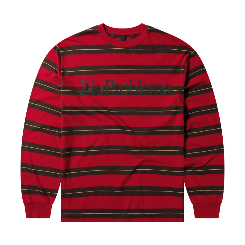 No Problemo Striped LS Red