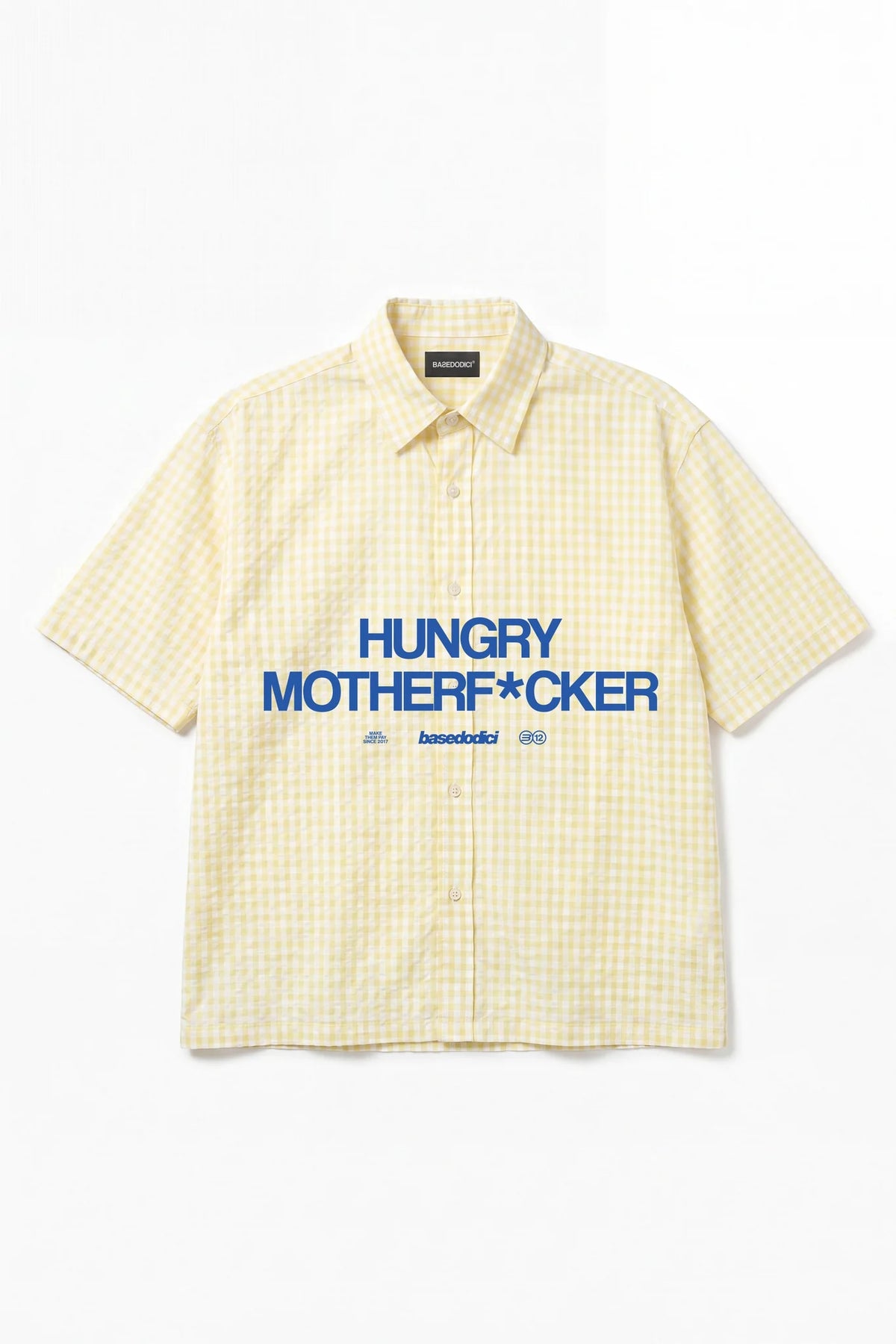 Basedodici Checked Shirt Yellow Summer Club