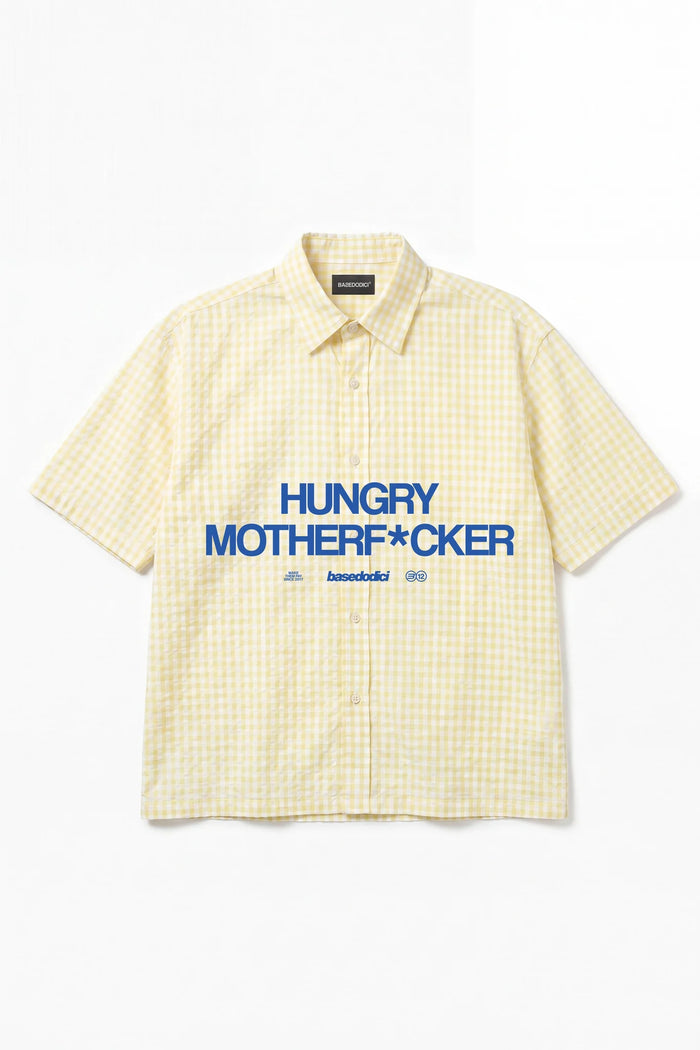 Basedodici Checked Shirt Yellow Summer Club