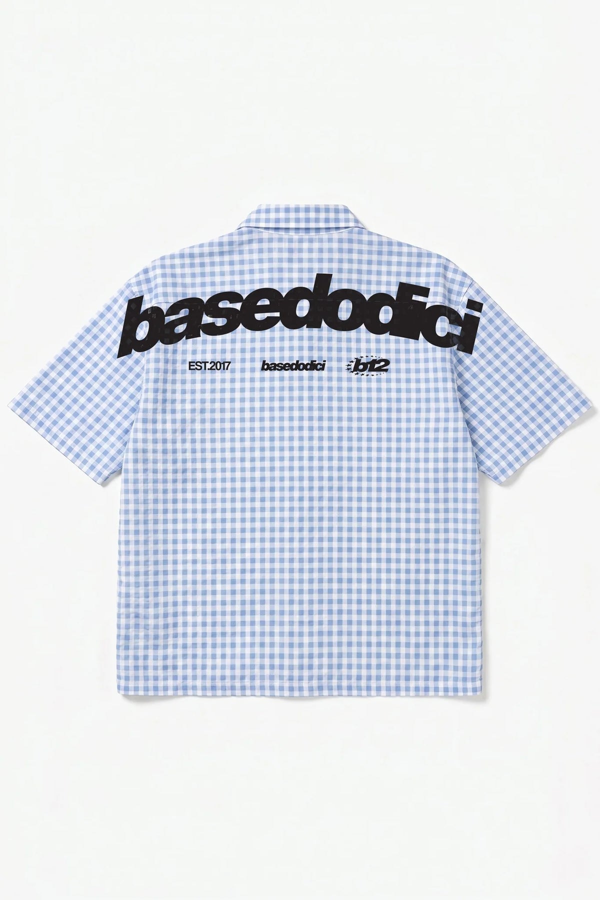 Basedodici Checked Shirt Blue Summer Club