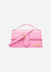 Jacquemus Le Grand Bambino Crocodile Pink