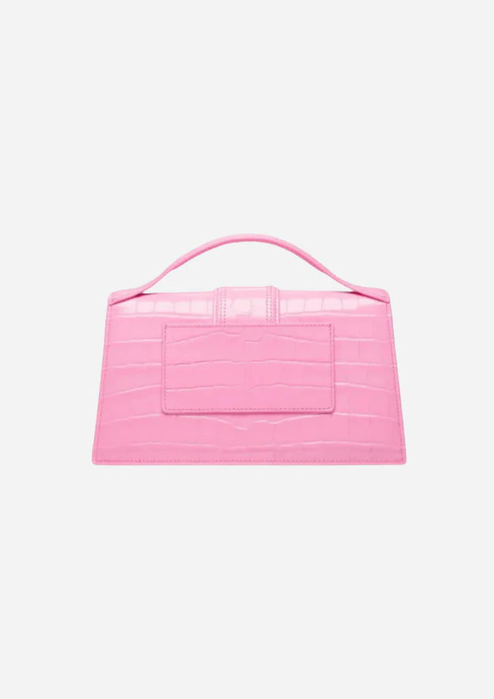 Jacquemus Le Grand Bambino Crocodile Pink