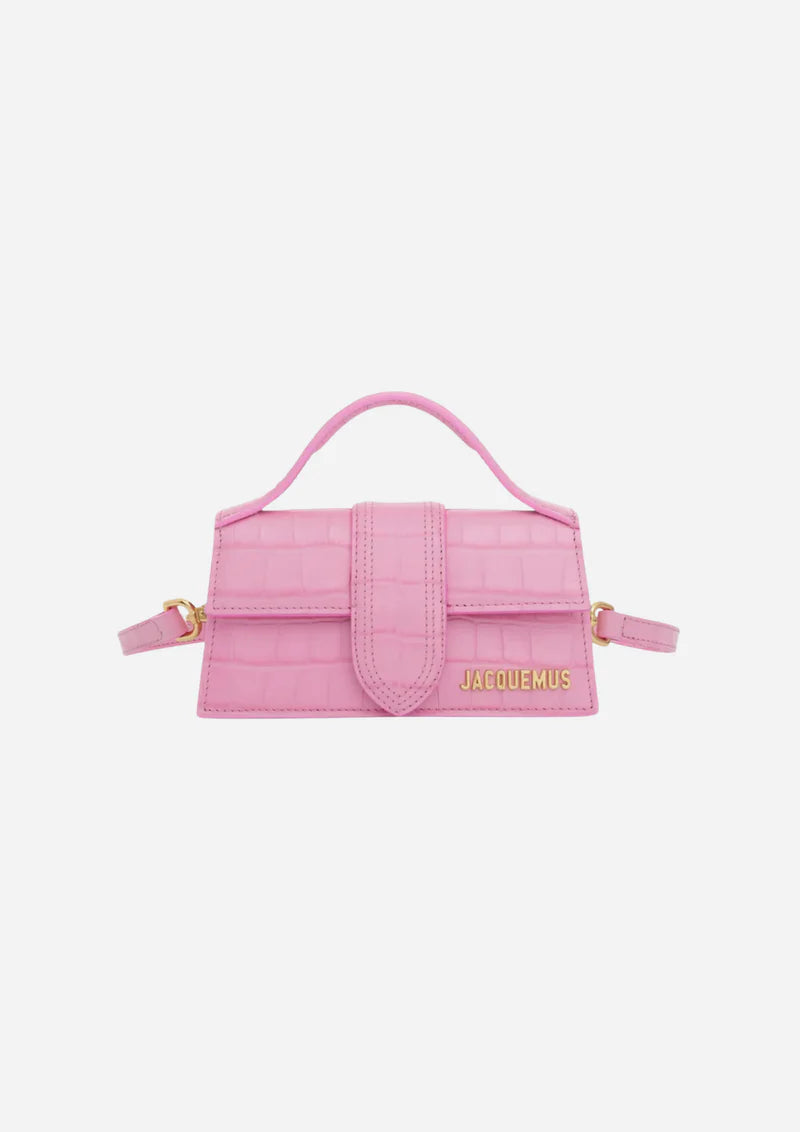 Jacquemus Le Bambino Mini Crocodile Pink