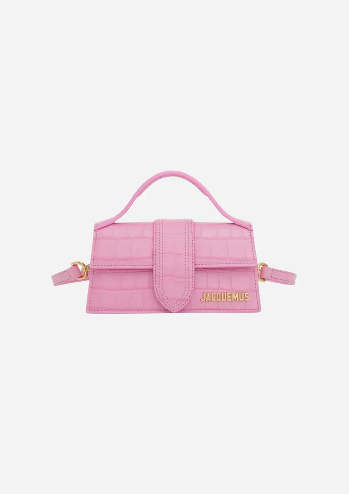 Jacquemus Le Bambino Mini Crocodile Pink