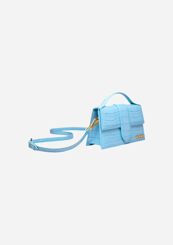 Jacquemus Le Grand Bambino Crocodile Blu