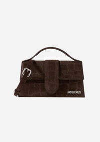 Jacquemus Le Grand Bambino Croco Dark Brown