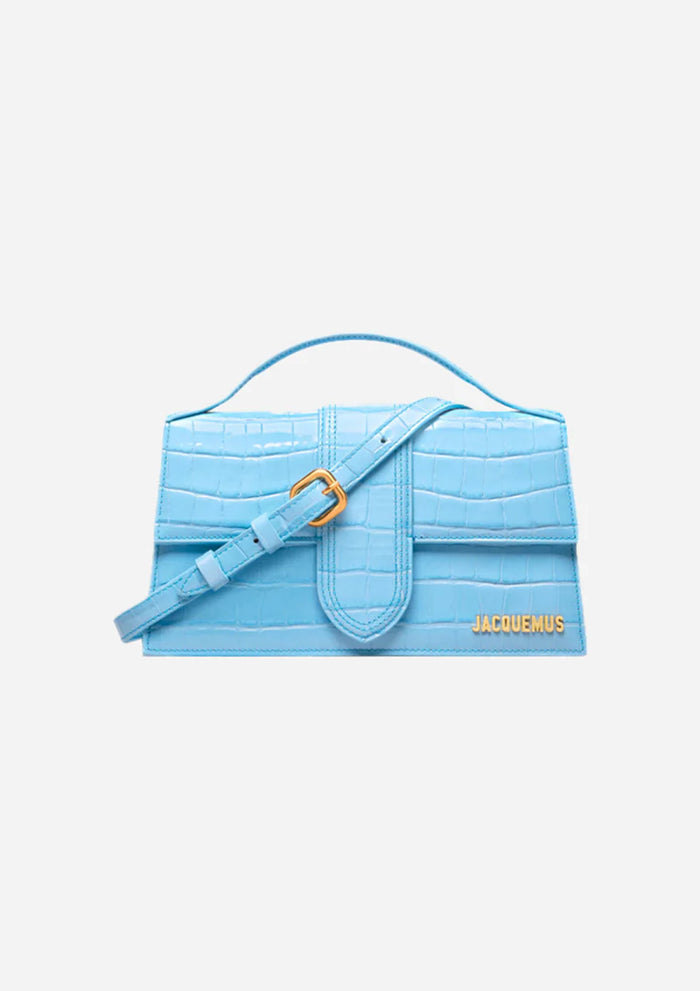 Jacquemus Le Grand Bambino Crocodile Blu