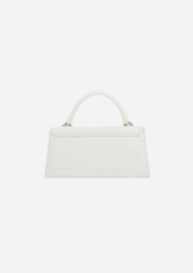 Jacquemus Le Chiquito Long Crocodile White