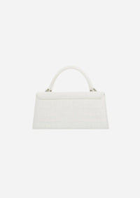Jacquemus Le Chiquito Long Crocodile White