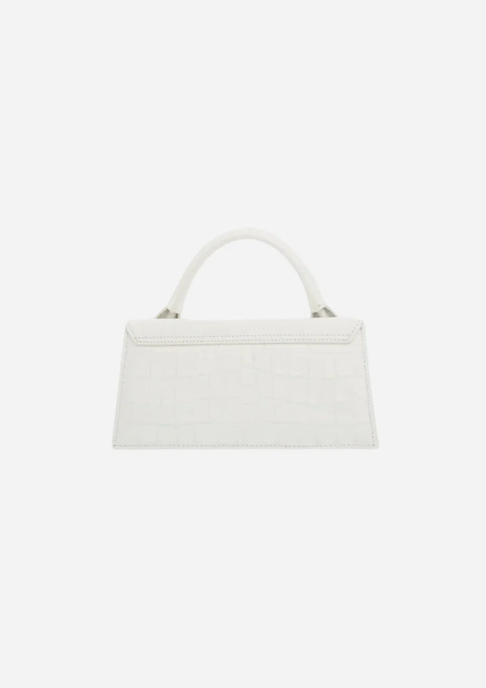 Jacquemus Le Chiquito Long Crocodile White