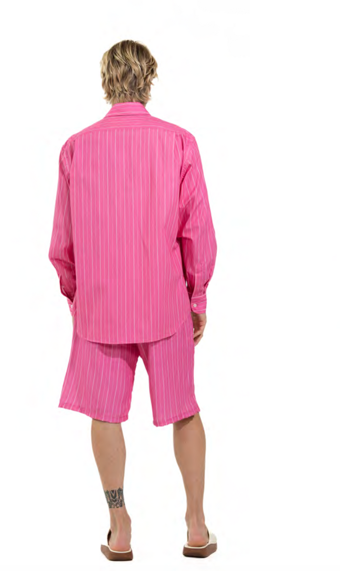 Benevierre Pink Drop Stripes Short Pant