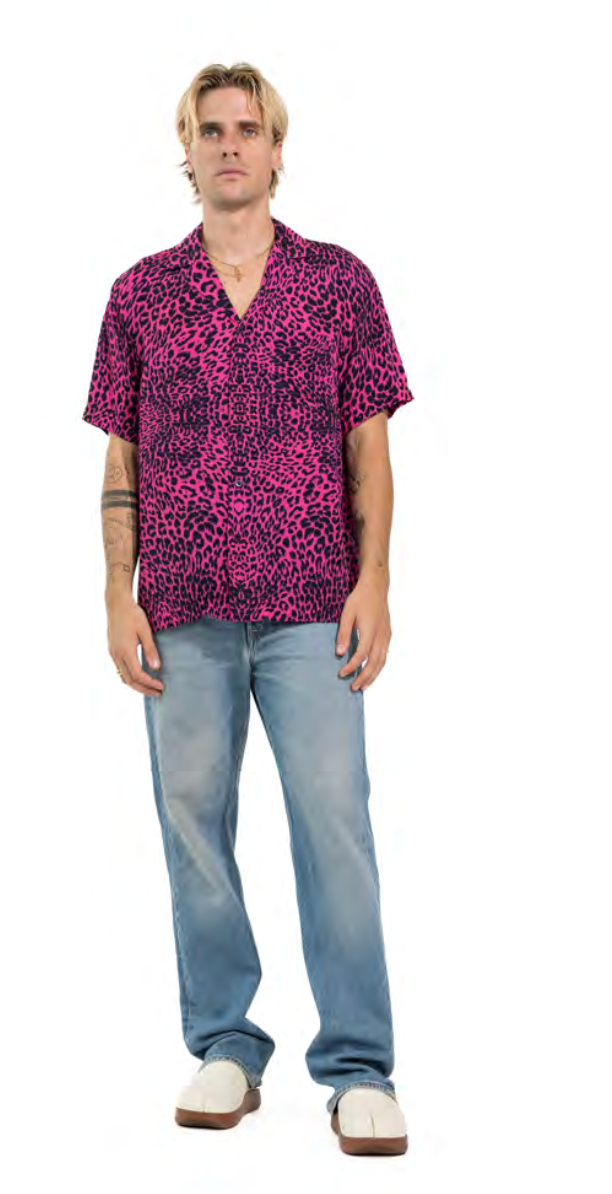 Benevierre Fucsia Leopard Shirt