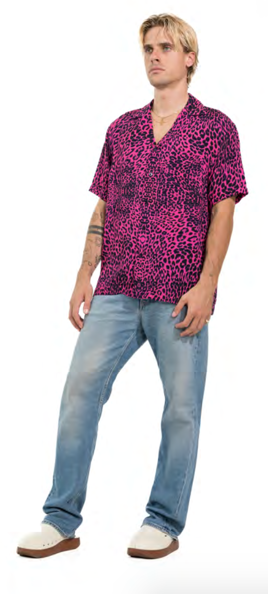 Benevierre Fucsia Leopard Shirt