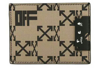 Off-White Monogram Simple Card Holder Brown