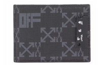 Off-White Monogram Simple Card Holder Black Dark Grey