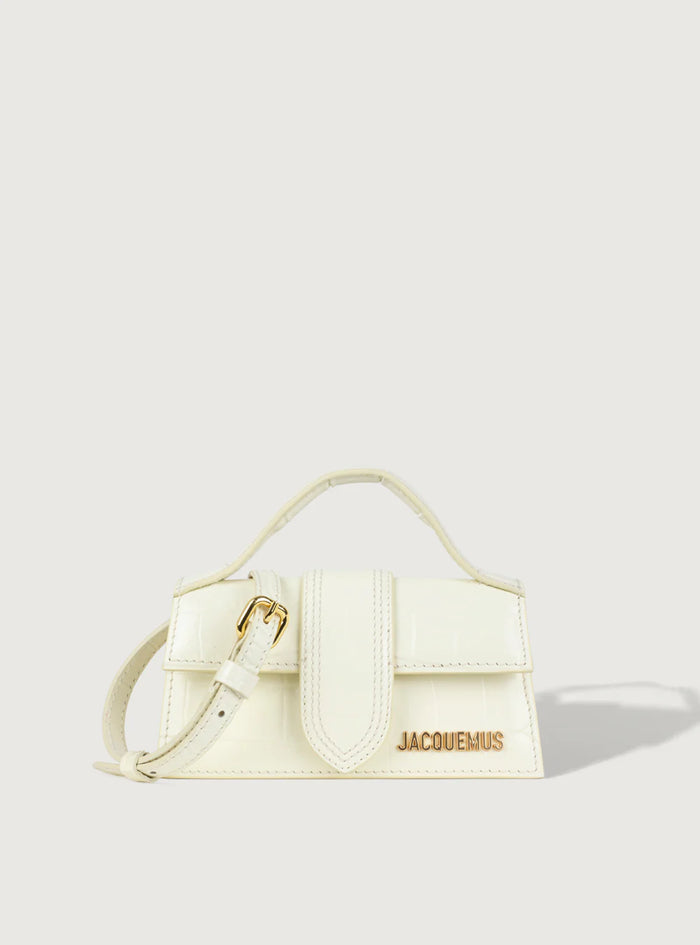 Jacquemus Le Bambino Mini Crocodile White
