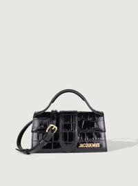 Jacquemus Le Bambino Mini Crocodile Black