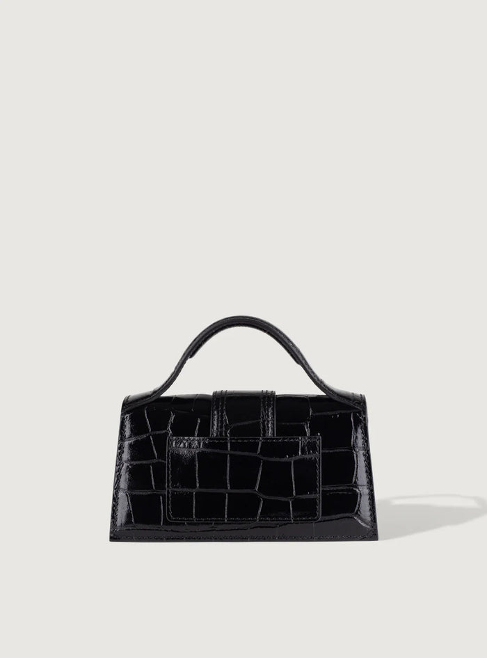 Jacquemus Le Bambino Mini Crocodile Black