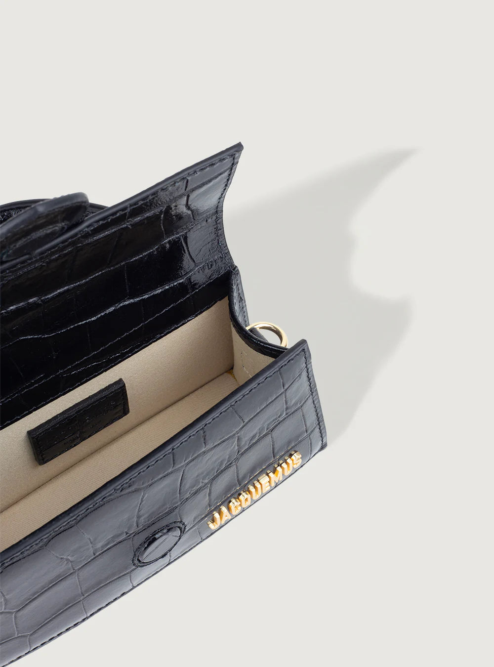 Jacquemus Le Bambino Mini Crocodile Black