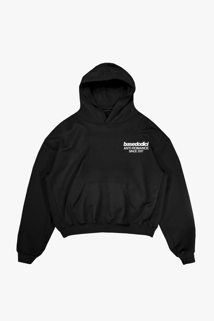 Basedodici Hoodie "Social Media Killed Romance" Black/White