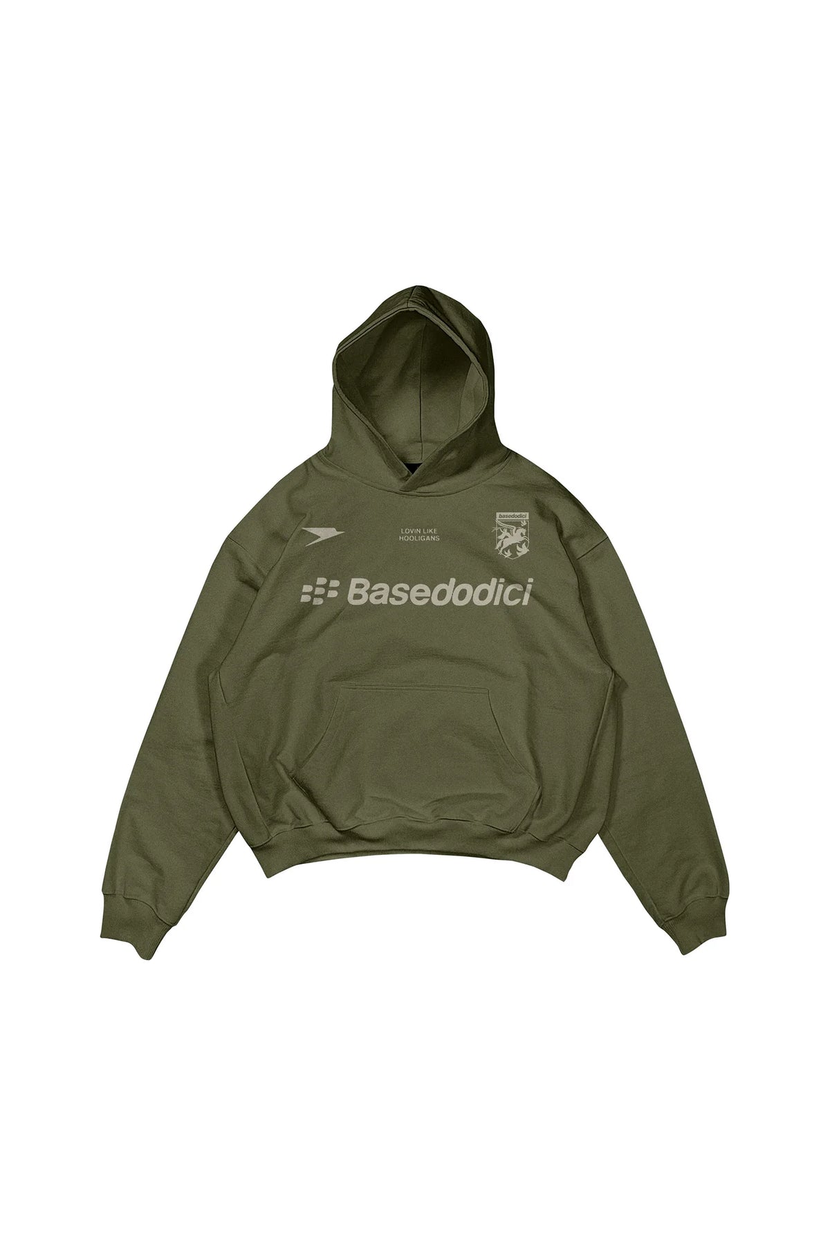 Basedodici Hoodie Club Navy Green