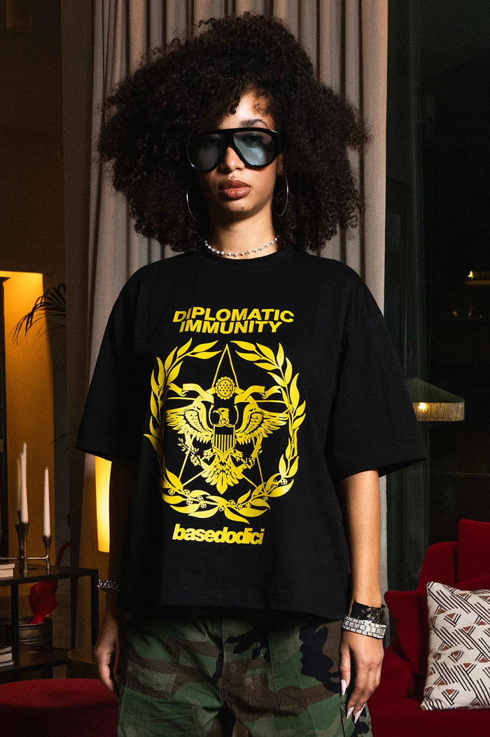 Basedodici "WORLD TOUR" Diplomatic Tee Black
