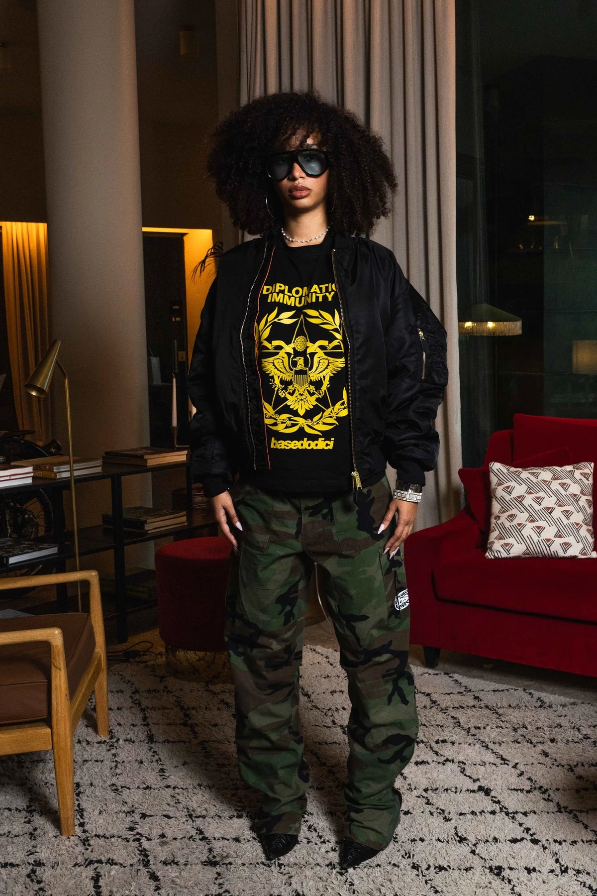 Basedodici "WORLD TOUR" Diplomatic Tee Black