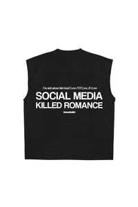 Basedodici Tank Black "Social Media Killed Romance"