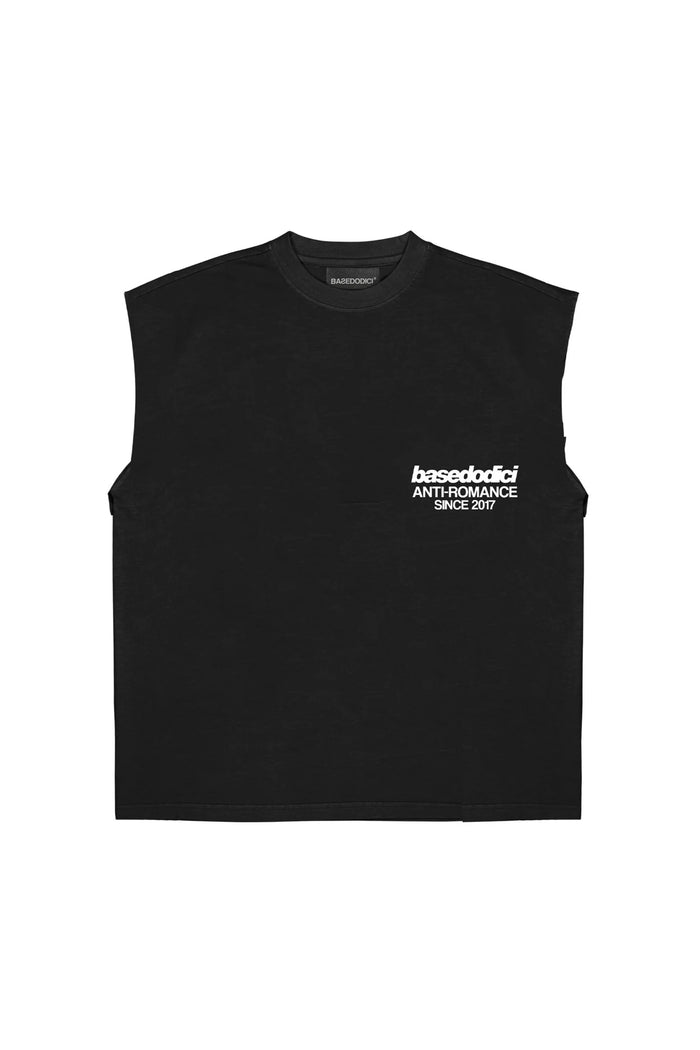 Basedodici Tank Black "Social Media Killed Romance"