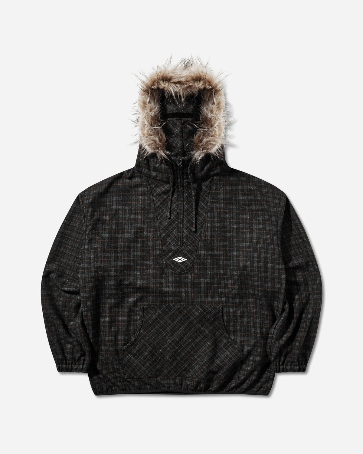 Umbro Flannel Fur Anorak Dark Brown