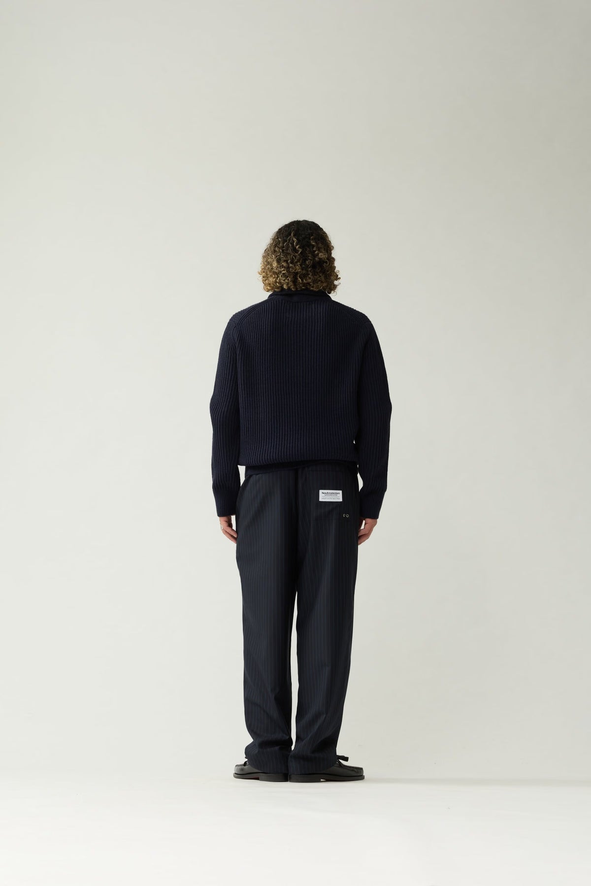 New Amsterdam Knitted Half Zip Navy
