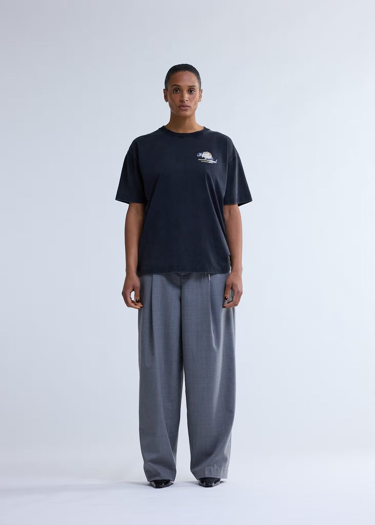 New Amsterdam Welcome to Palmbeach Tee Antracite