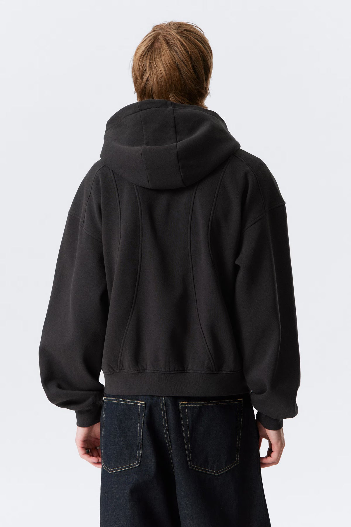 Weekday Loose Fit Blocked Zip Hoodie