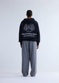 New Amsterdam Logo Hoodie + Black/White
