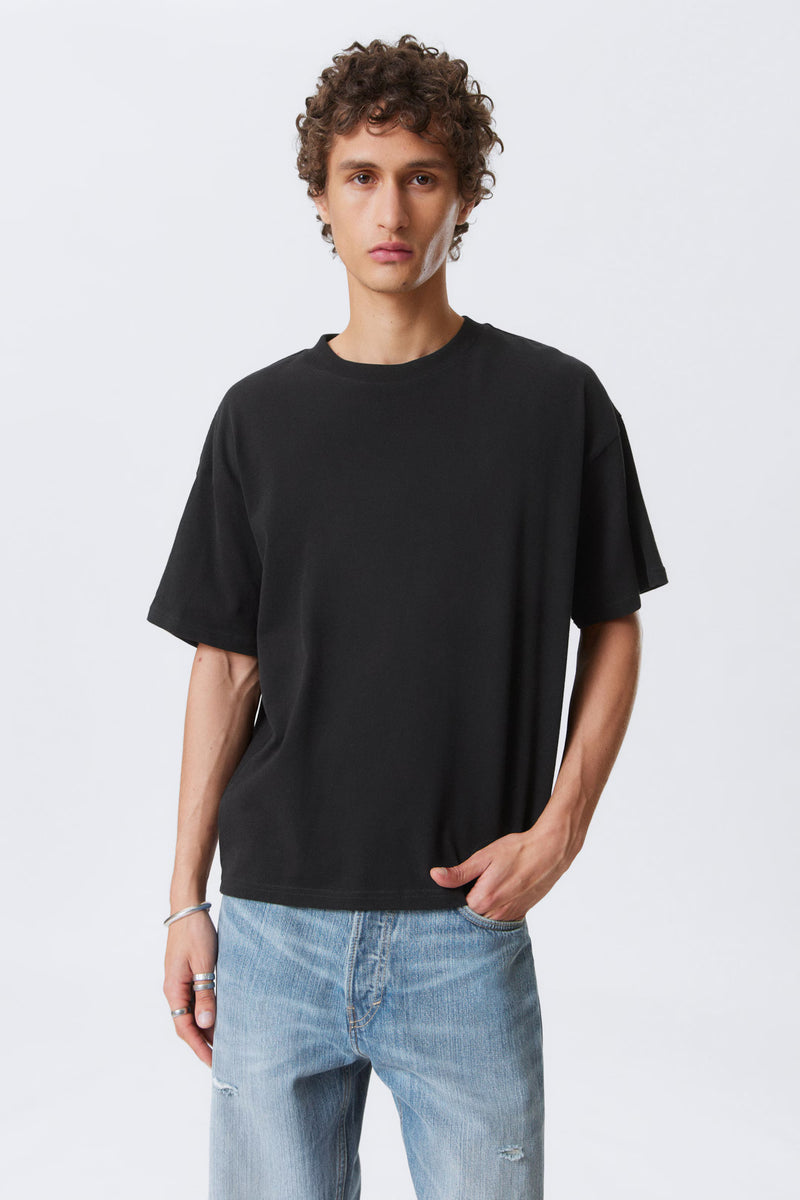 Weekday Great Boxy Tshirt Heavyweight Black