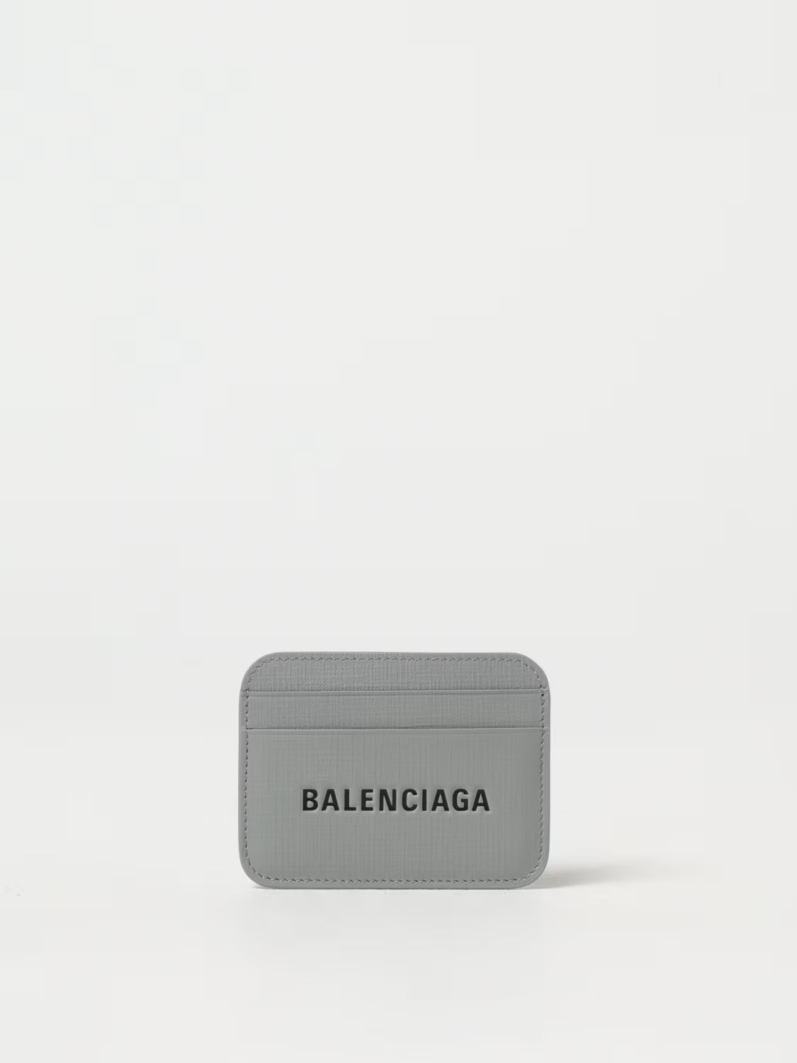 Balenciaga Portacarte Grey in pelle soffiano