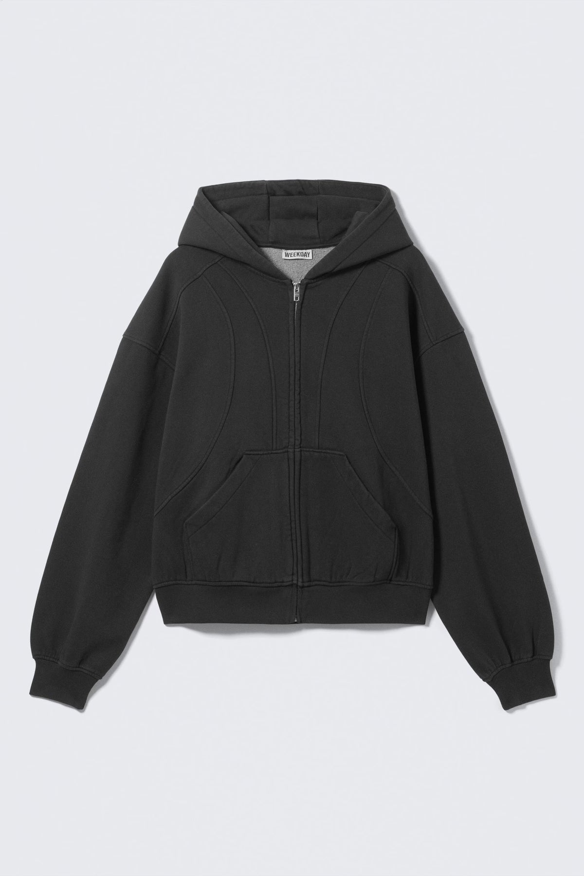 Weekday Loose Fit Blocked Zip Hoodie
