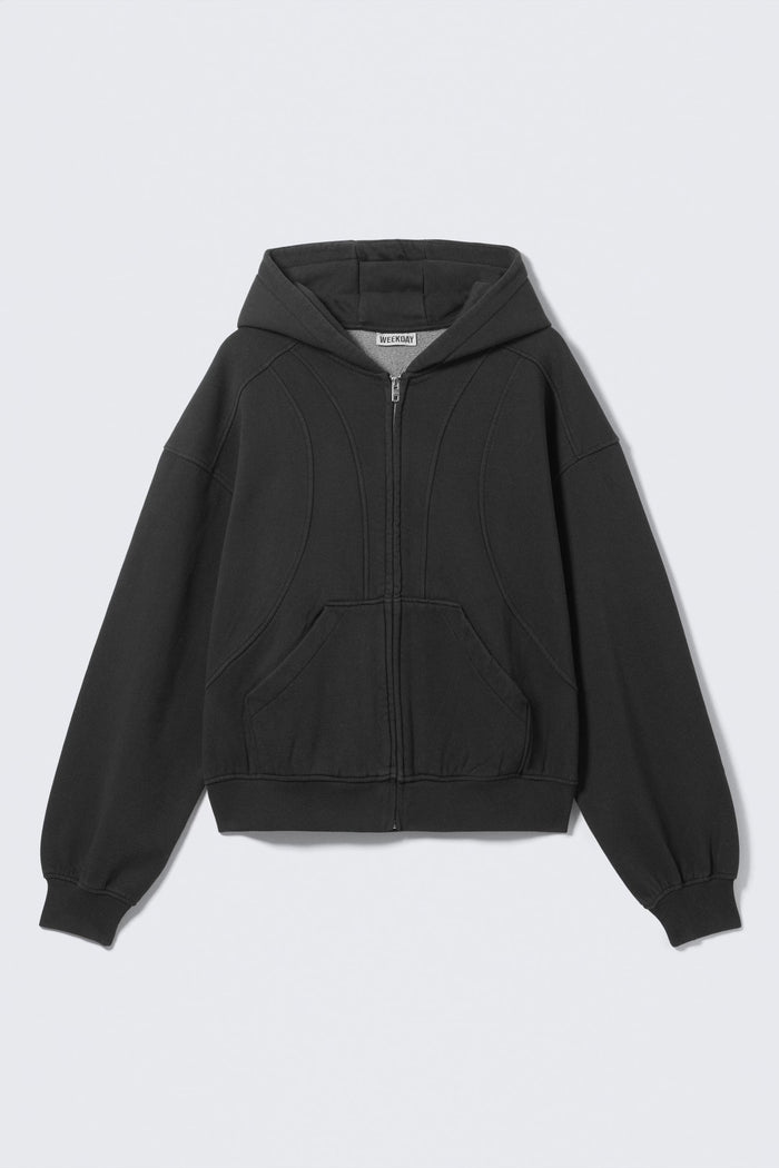Weekday Loose Fit Blocked Zip Hoodie