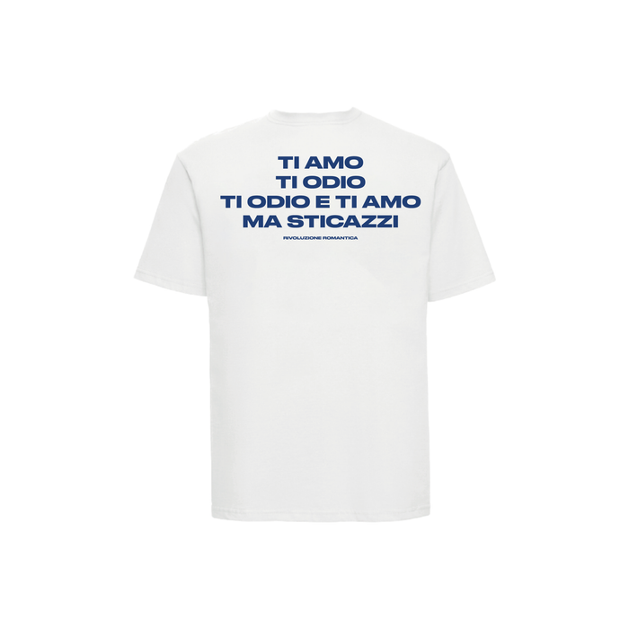 Rivoluzione Romantica Tshirt "Ti amo Ti odio" White