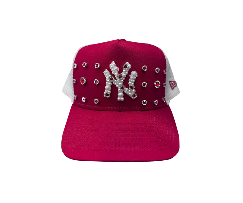 New Era 1/1 Custom Trucker Clean Yankees Red