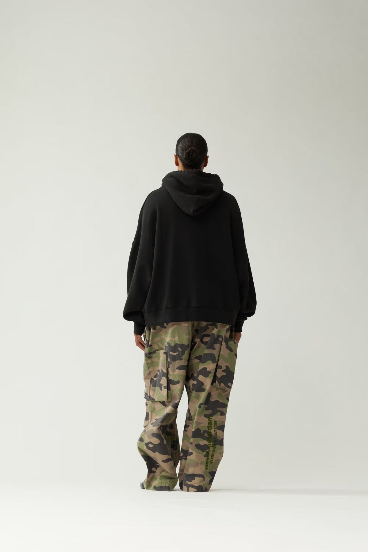 New Amsterdam Worked Logo Hoodie Black