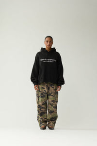 New Amsterdam Worked Logo Hoodie Black