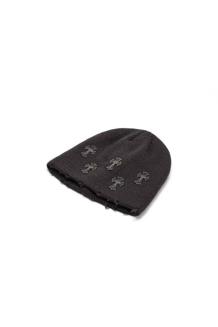 Acupuncture Beanie Cross Over Grey
