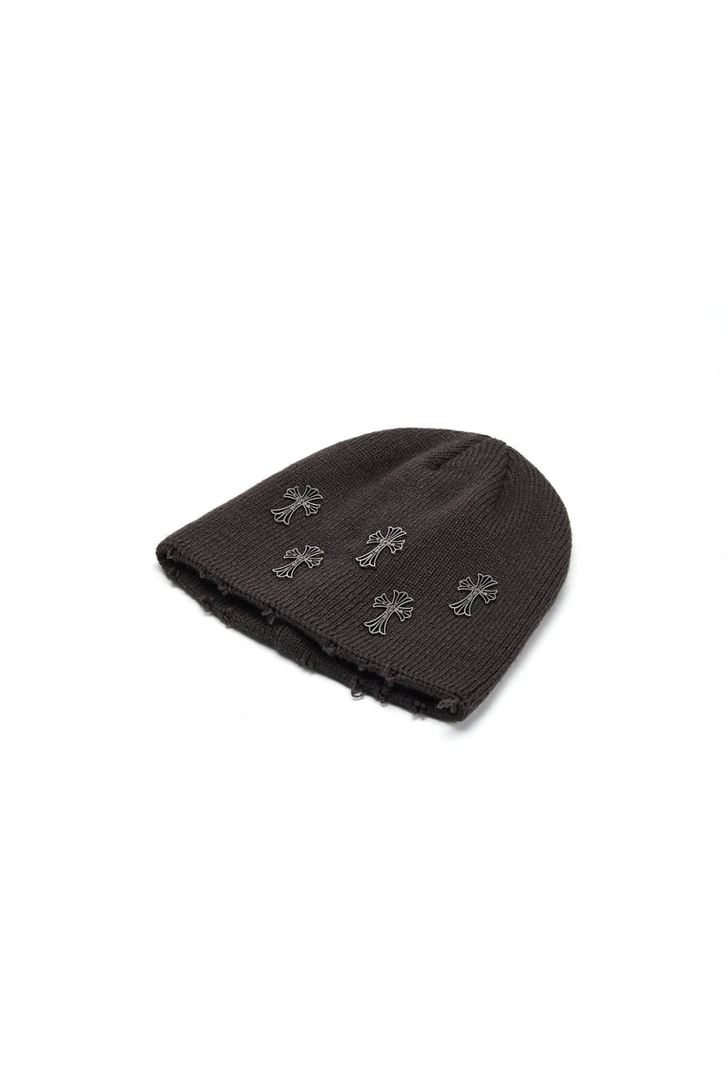 Acupuncture Beanie Cross Over Grey